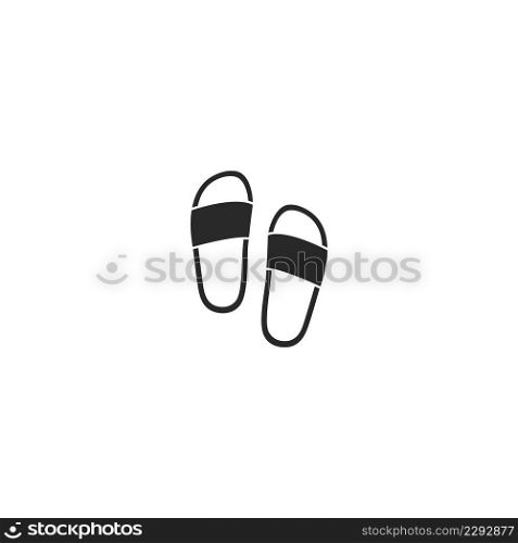 simple slipper logo vector icon illustration design
