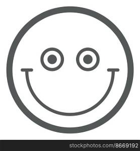 Simple smiling face. Positive emoji. Happy emoticon isolated on white background. Simple smiling face. Positive emoji. Happy emoticon