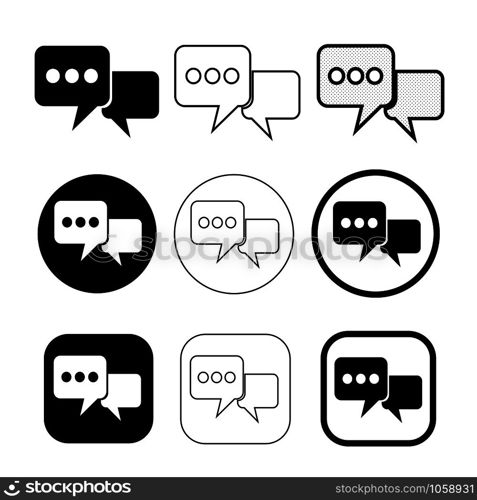 Simple Speech bubble icon sign design