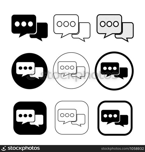 Simple Speech bubble icon sign design