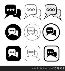 Simple Speech bubble icon sign design