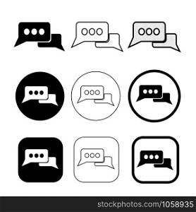 Simple Speech bubble icon sign design