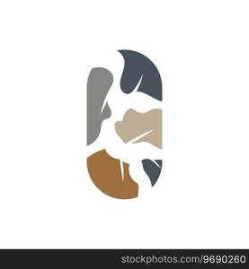 Simple Stone Wall Logo Design Template Symbol Illustration