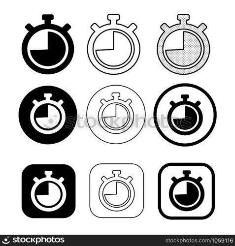 Simple stopwatch icon sign design