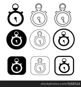 Simple stopwatch icon sign design