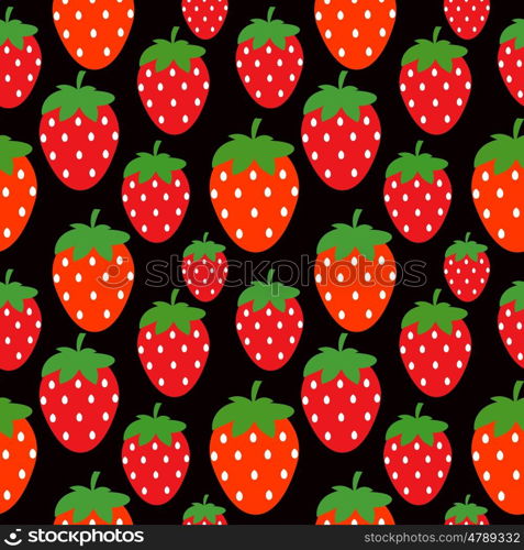 Simple Strawberry Seamless Pattern Background Vector Illustration EPS10