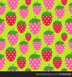 Simple Strawberry Seamless Pattern Background Vector Illustration EPS10