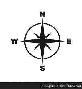 Simple style compass symbol. Vector illustration EPS 10