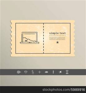 Simple stylish laptop pixel icon. Vector design.. Simple stylish laptop pixel icon. Vector design