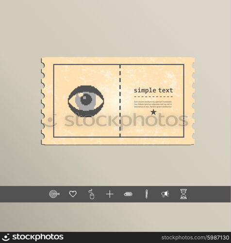 Simple stylish pixel eye icon. Vector design.. Simple stylish pixel eye icon. Vector design