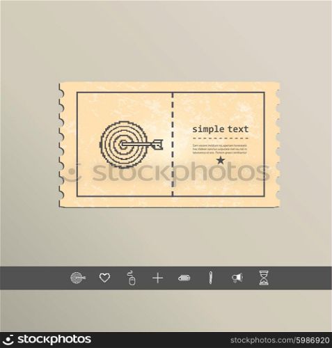 Simple stylish pixel icon darts. Vector design.. Simple stylish pixel icon darts. Vector design