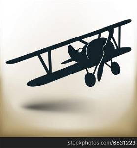 Simple symbolic image of an old airplane
