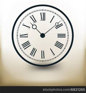 Simple symbolic image of an old wall clock