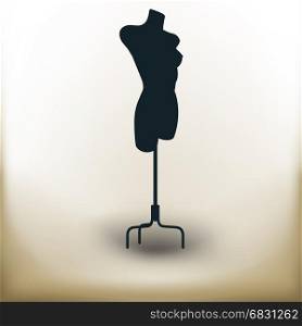 simple tailor dummy. Simple symbolic image of old tailor dummy