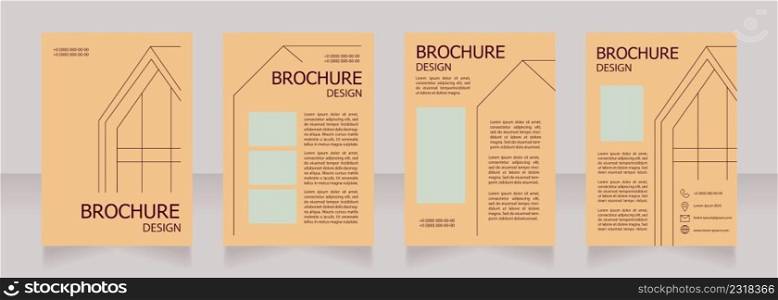 Simple technology to build house blank brochure design. Template set with copy space for text. Premade corporate reports collection. Editable 4 paper pages. Tahoma, Myriad Pro fonts used. Simple technology to build house blank brochure design