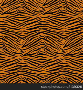 Simple Tiger Animal Motif Vector Seamless Pattern Design