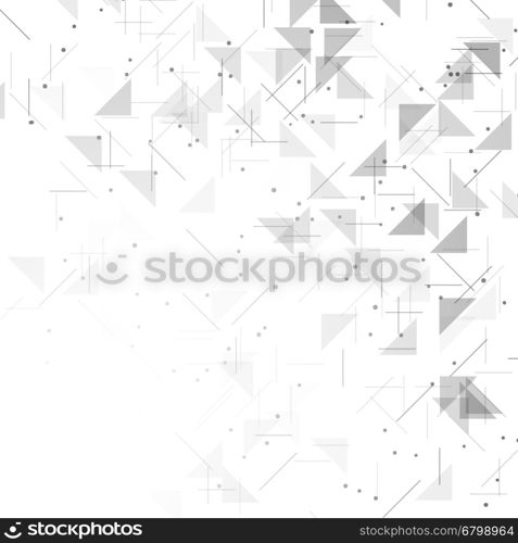 Simple triangular pattern. Geometric simple minimalistic background. Triangles dotted pattern. Vector illustration