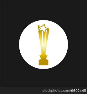 Simple Trophy logo design Vector Template