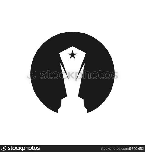Simple Trophy logo design Vector Template