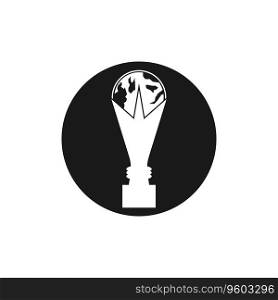 Simple Trophy logo design Vector Template