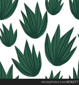 Simple tropical green leaves seamless pattern. Summer design for fabric, textile print, wrapping paper, children textile. Exotic plant.. Simple tropical green leaves seamless pattern. Summer design for fabric