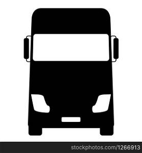 simple truck front view white background vector illustration