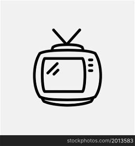 simple tv icon line style