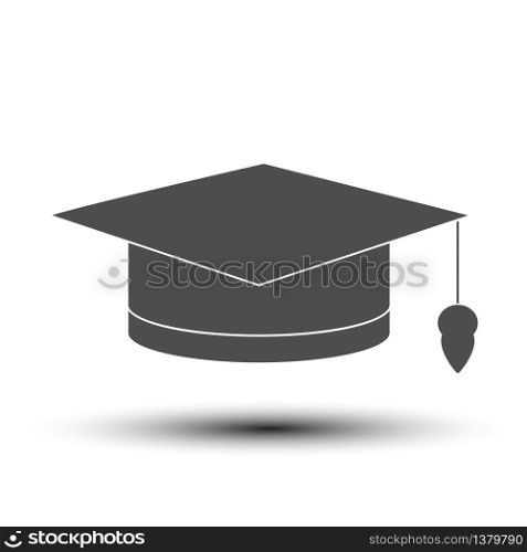 Simple vector graduate hat icon. Simple stock design isolated on a white background for websites and apps