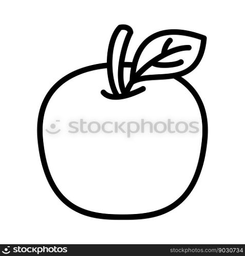 Simple vector icon apple. Flat illustration on a theme apple