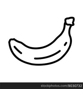 Simple vector icon banana. Flat illustration on a theme banana