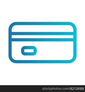 Simple vector icon bank card. Flat illustration on a theme bank card