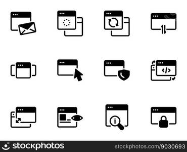 Simple vector icon browser. Flat illustration on a theme browser