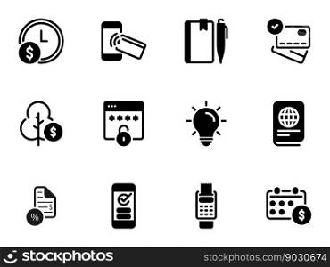 Simple vector icon cash and non-cash payment. Flat illustration on a theme cash and non-cash payment