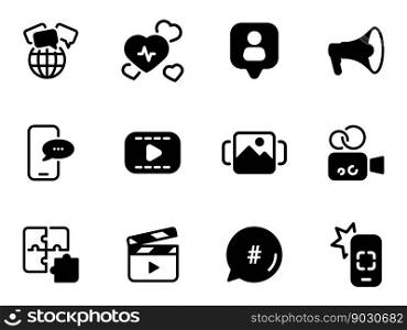 Simple vector icon communication and entertainment. Flat illustration on a theme communication and entertainment