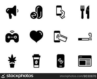 Simple vector icon human addictions and entertainment. Flat illustration on a theme human addictions and entertainment
