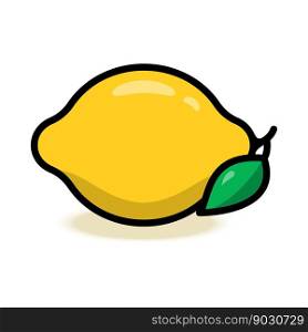 Simple vector icon lemon. Flat illustration on a theme lemon
