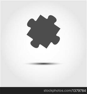 Simple vector icon of a puzzle. Stock design isolated on a white background for websites and apps