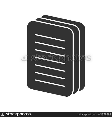simple vector icon of a stack of documents or folders. Stock design isolated on a white background for websites and apps