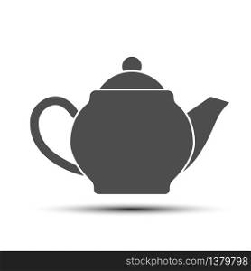 Simple vector icon of a teapot for tea. Stock design isolated on a white background for websites and apps