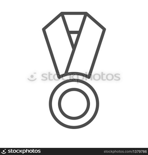 simple vector icon of an icon, medal, or award. Stock design isolated on a white background for websites and apps, empty outline.
