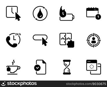 Simple vector icon planning and waiting. Flat illustration on a theme planning and waiting