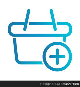 Simple vector icon shopping basket. Flat illustration on a theme shopping basket