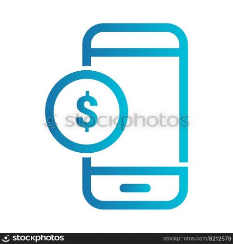 Simple vector icon smartphone. Flat illustration on a theme smartphone