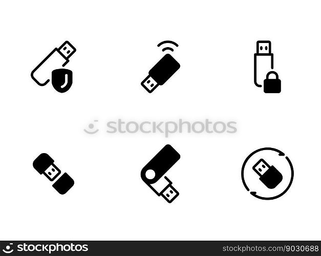Simple vector icon usb device. Flat illustration on a theme usb device