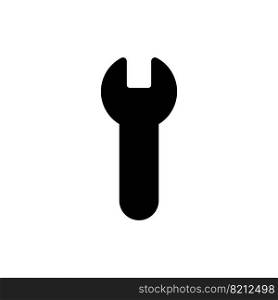 Simple vector icons. Flat illustration on a theme wrench. Set of black vector icons, isolated against white background. Flat illustration on a theme wrench