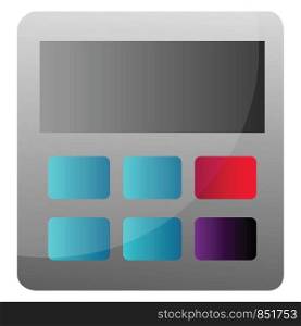 Simple vector illustration on a white background of a calculator