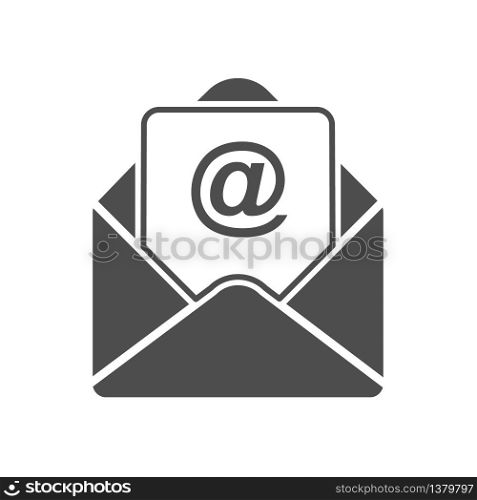 Simple vector mail icon. Stock design isolated on a white background for websites and apps