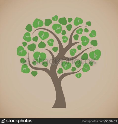 Simple vector tree icon isolated vector illustration