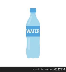 simple water bottle in flat design vector illustration - Vector illustration. simple water bottle in flat design vector illustration - Vector