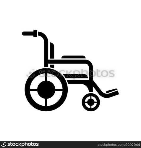 Simple wheelchair symbol icon,illustration design template.